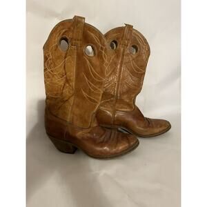 Acme Dingo Punchy Buckaroo Cowboy Western Leather Mens Boots Size 9.5 D Vintage